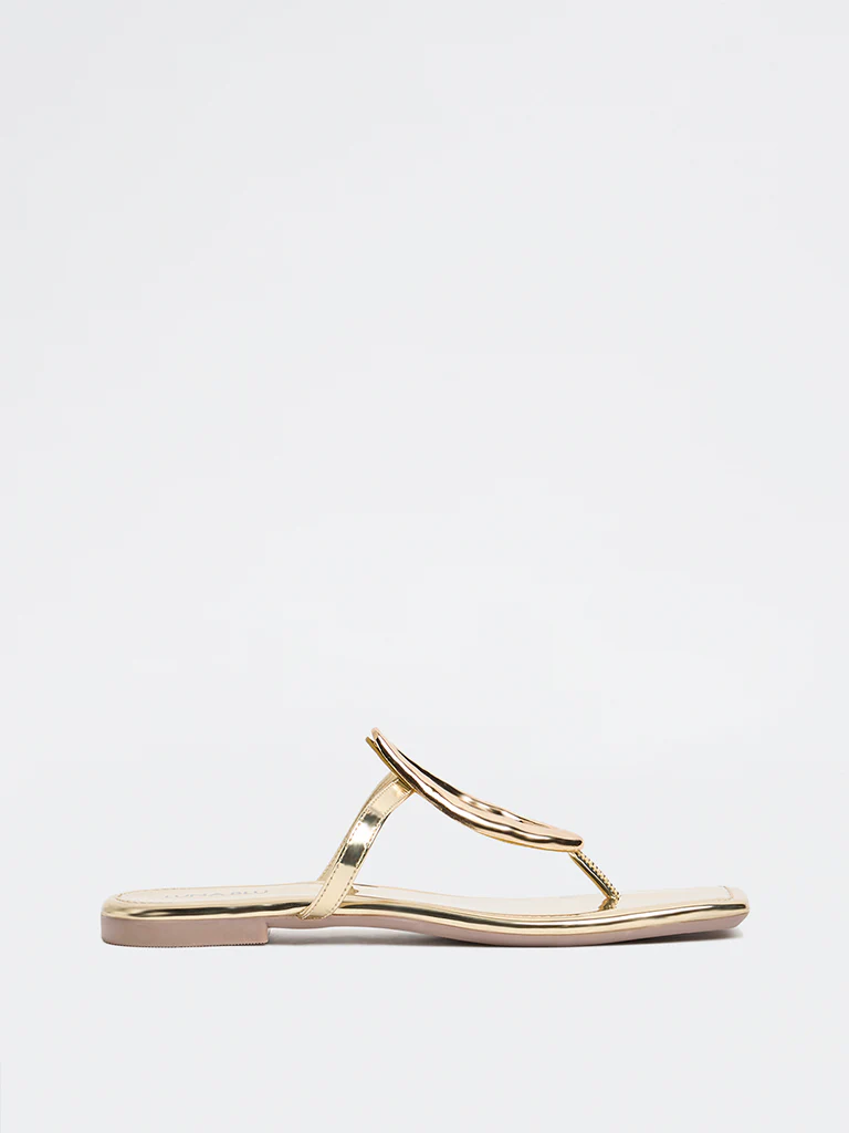 LUNA BLU Golden Metallic Detailed Slides