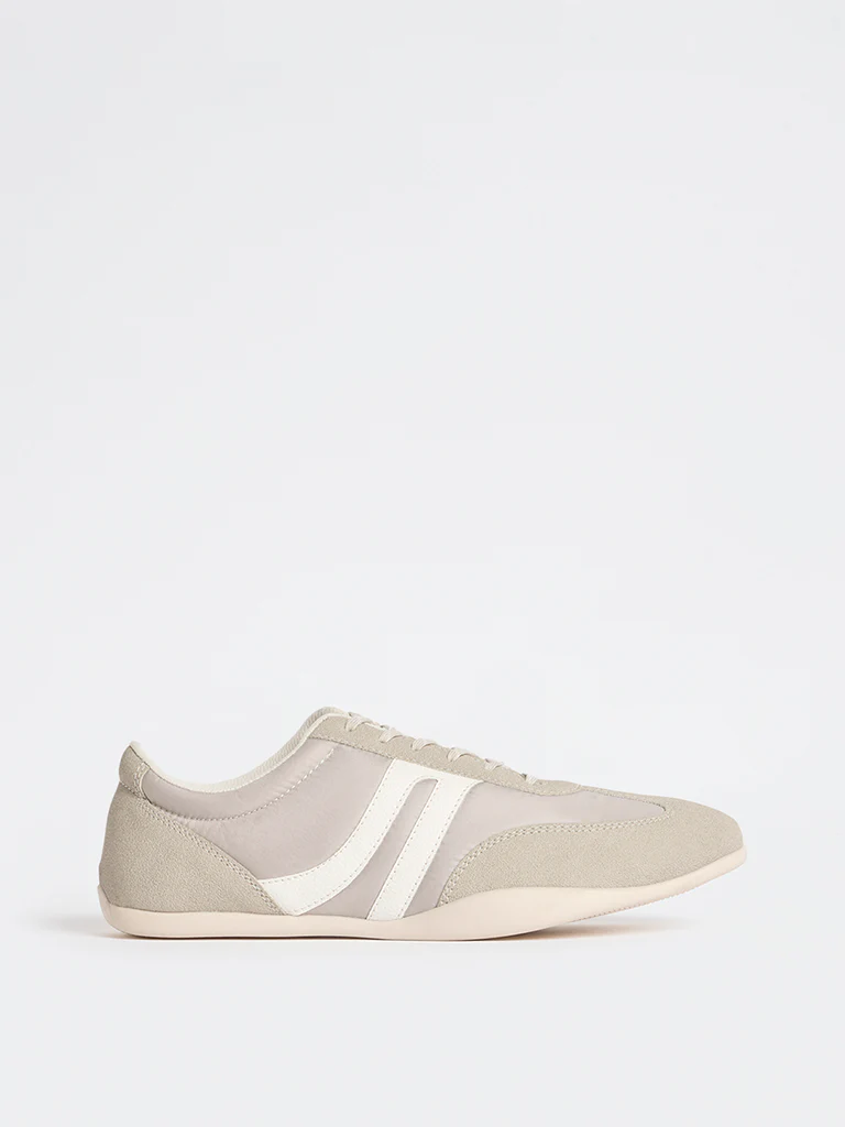 LUNA BLU Grey Suede Lace-Up Sneakers