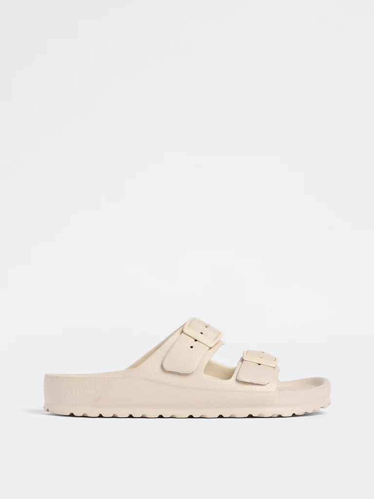 LUNA BLU Ivory Dual-Strap Slip-On Sandals - Image 3