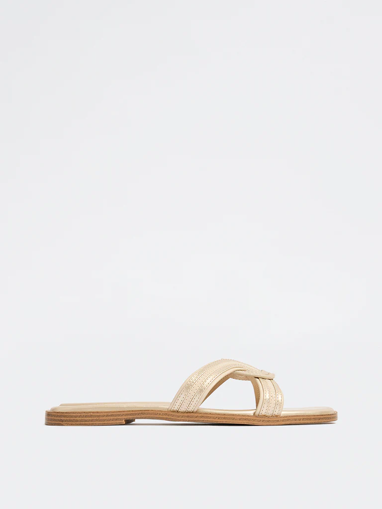 LUNA BLU Ivory Interwoven Slides - Image 2