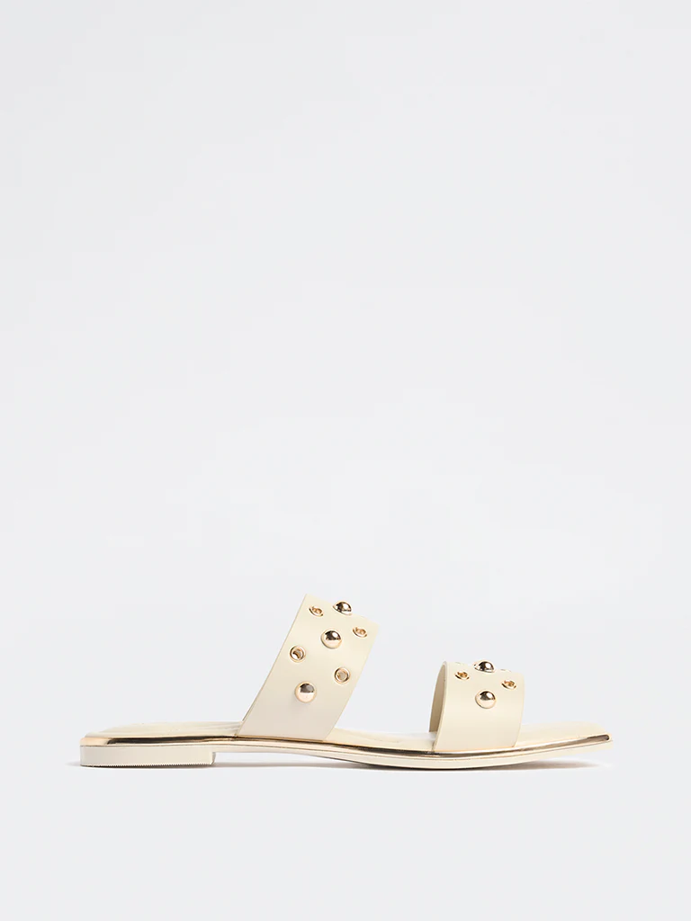 LUNA BLU Ivory Metallic Detailed Slides - Image 2
