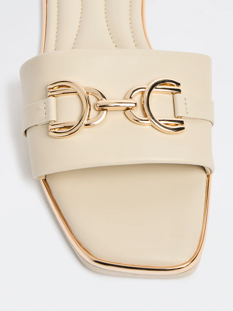 LUNA BLU Ivory Metallic Detailed Slides - Image 4