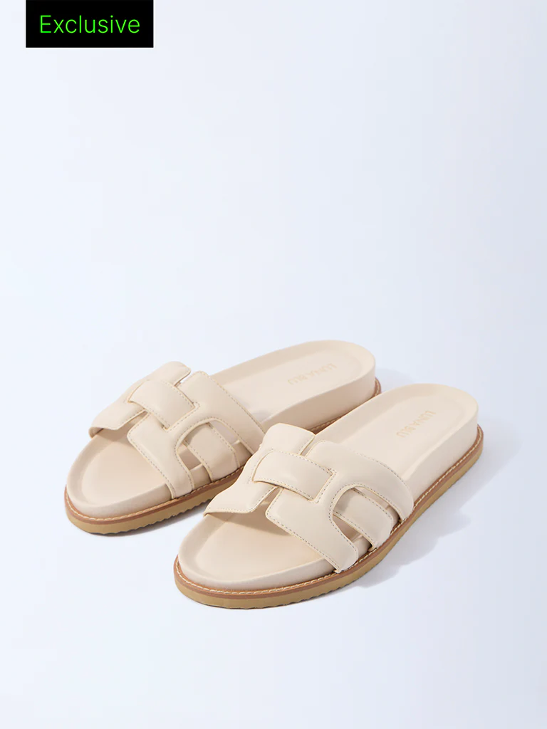 LUNA BLU Ivory Multi-Strap Comfort Sandals - Exclusive