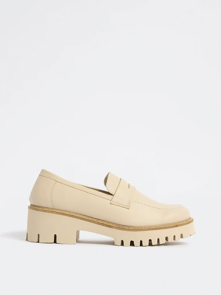 LUNA BLU Ivory Penny Strap Loafers - Image 2