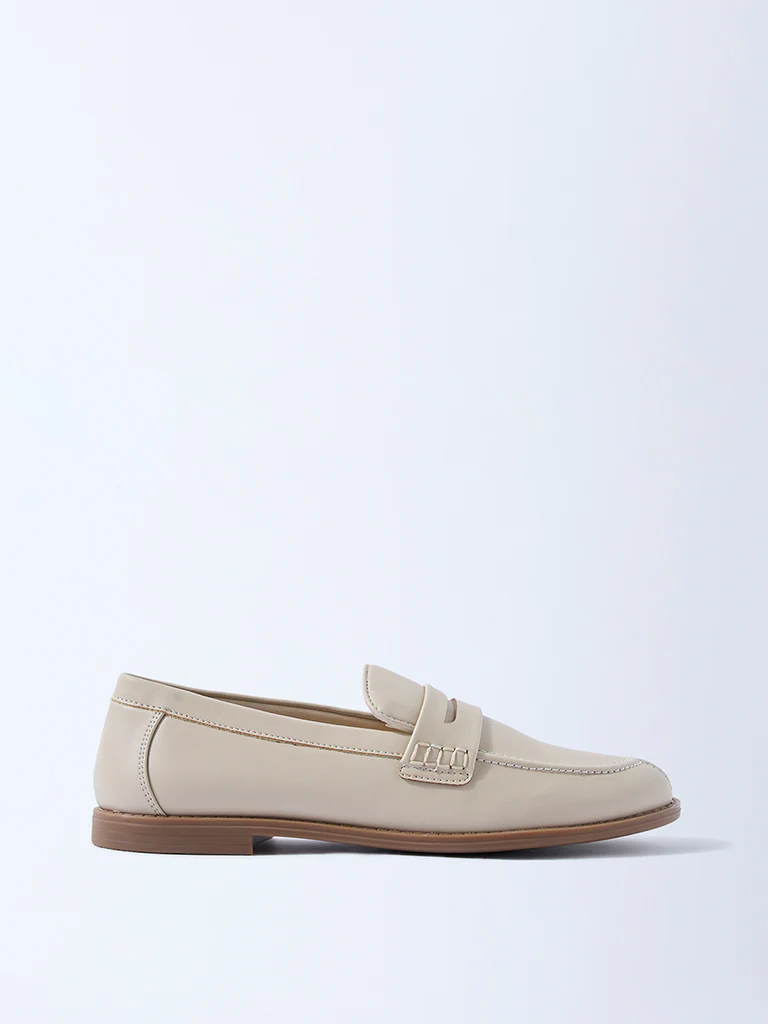 LUNA BLU Ivory Saddle Loafers