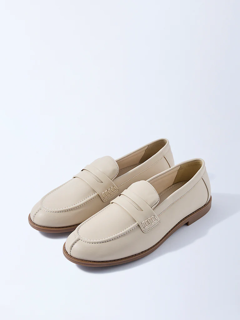 LUNA BLU Ivory Saddle Loafers - Image 2