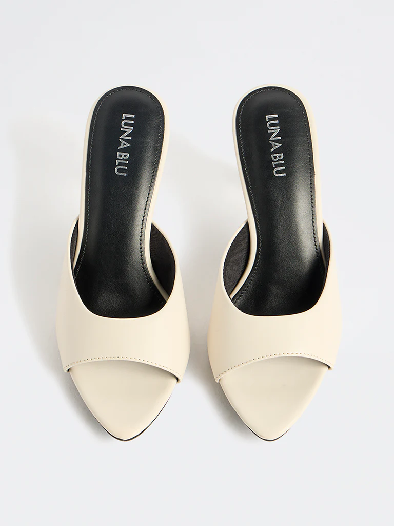 LUNA BLU Ivory Stiletto-Heel Sandals - Image 2