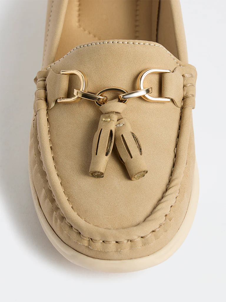LUNA BLU Ivory Tassel Detailed Loafers - Image 4