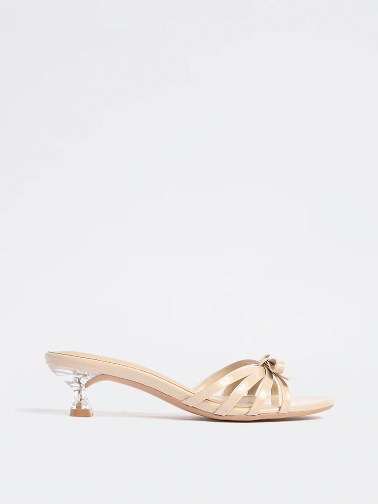 LUNA BLU Light Beige Bow-Detailed Sandals - Image 2