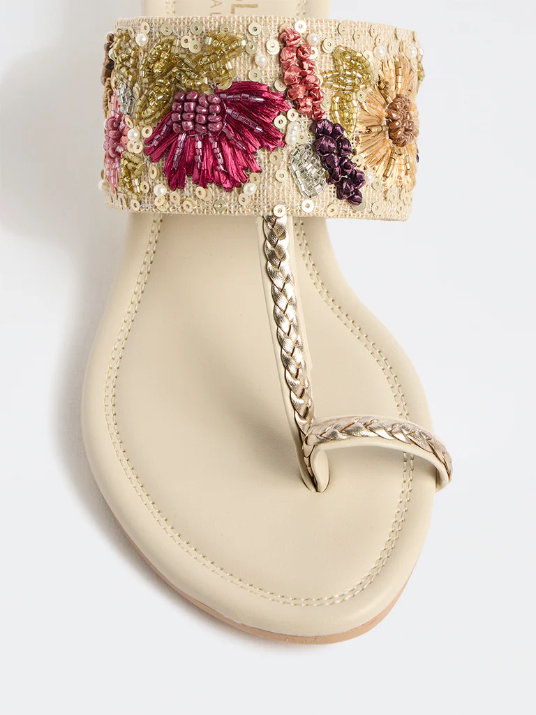 LUNA BLU Multicolour Embellished Wedge-Heel Sandals - Image 2