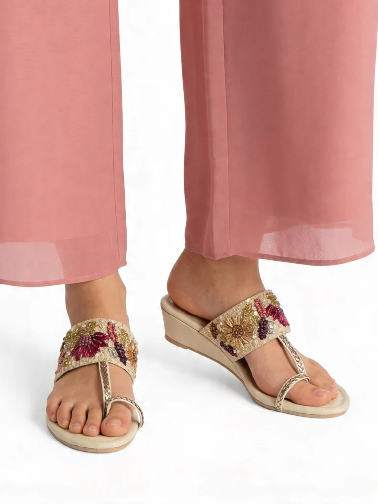 LUNA BLU Multicolour Embellished Wedge-Heel Sandals - Image 4
