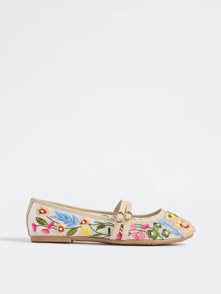 LUNA BLU Multicolour Embroidered Mary Jane Shoes - Image 2