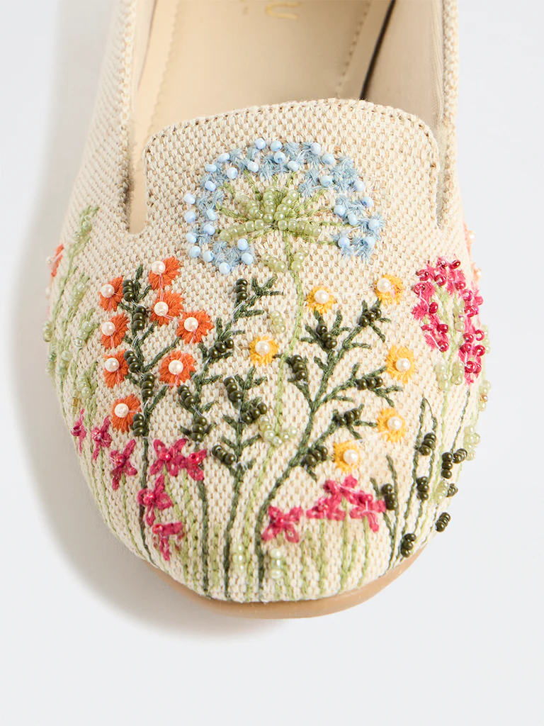 LUNA BLU Multicolor Floral-Embroidered Loafers - Image 4