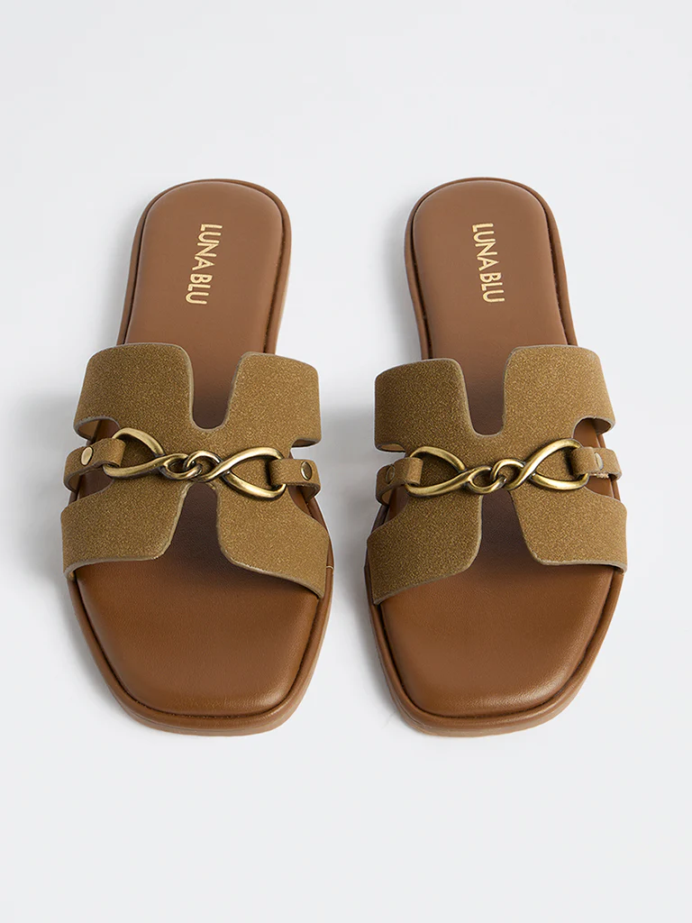 LUNA BLU Olive Hardware Detailed Slides - Image 3