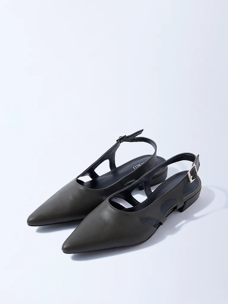 LUNA BLU Olive Slingback Mules - Image 2