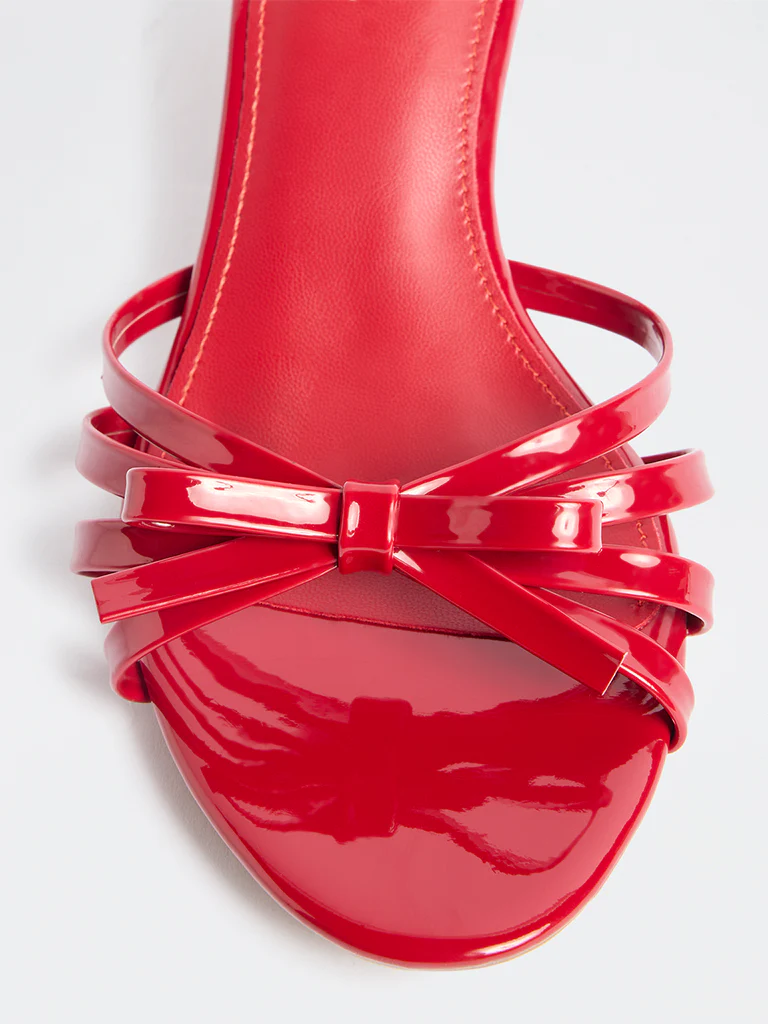 LUNA BLU Red Bow Detailed Sandals - Image 4