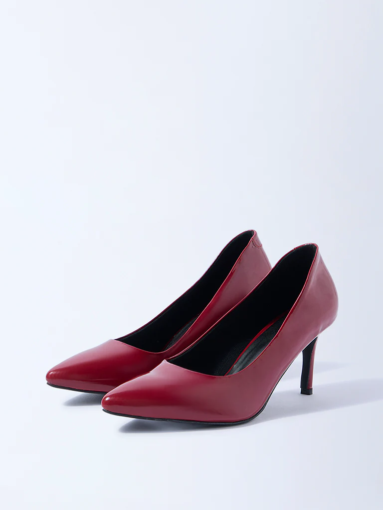 LUNA BLU Red Stiletto Pump Shoes - Image 2
