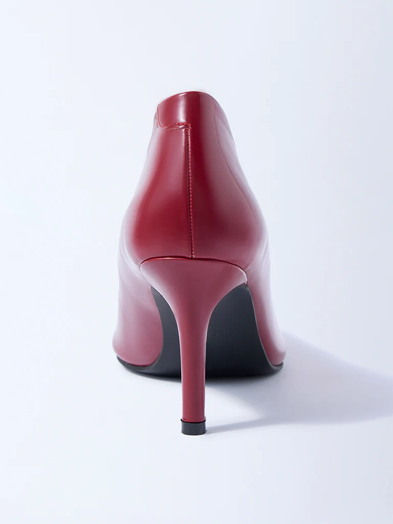 LUNA BLU Red Stiletto Pump Shoes - Image 3