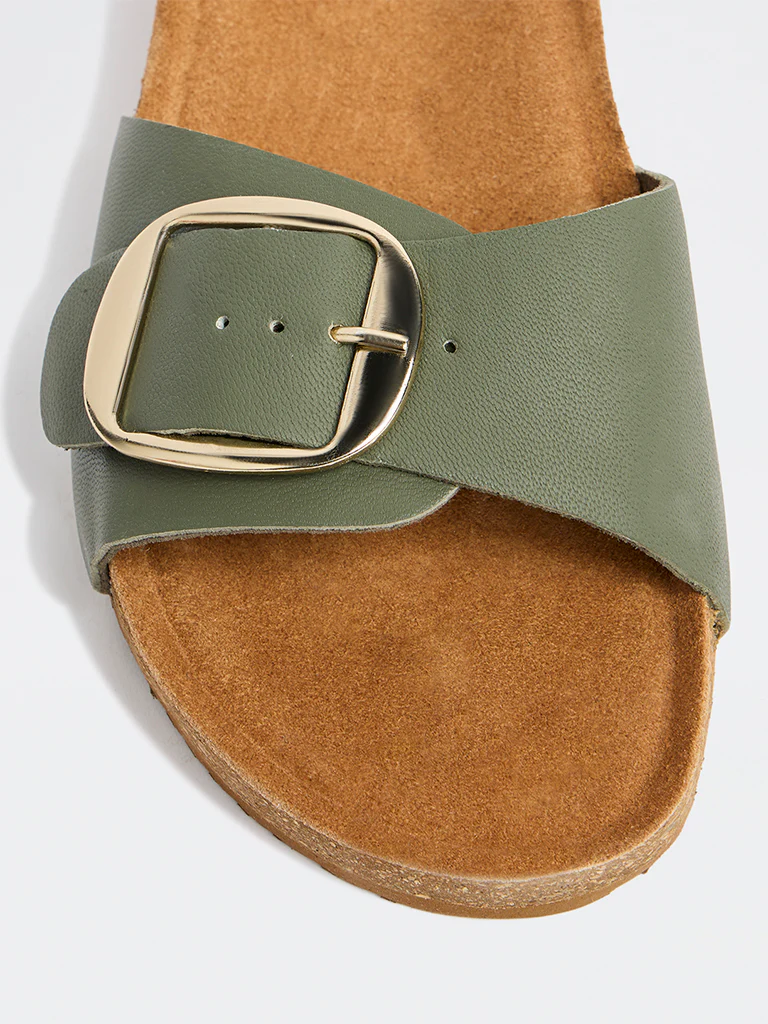 LUNA BLU Sage Buckle-Strap Comfort Slides - Image 4