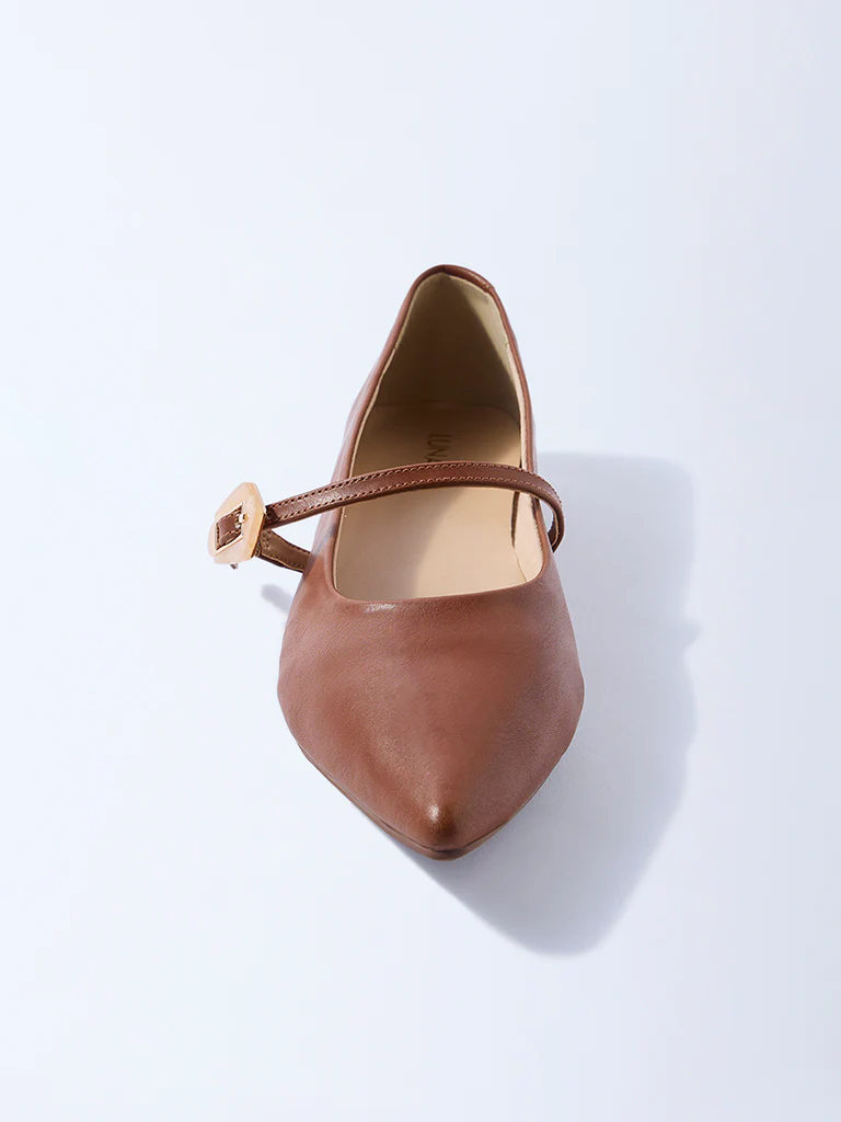 LUNA BLU Tan Mary Jane Shoes - Image 3