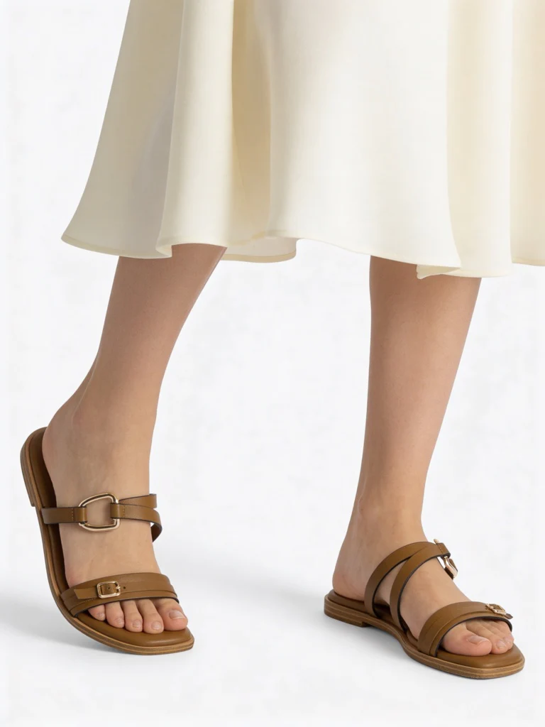LUNA BLU Tan Multi-Strap Sandals