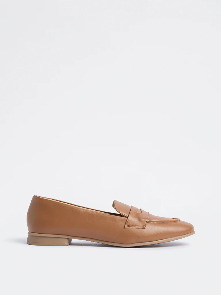 LUNA BLU Tan Saddle Loafers - Image 2