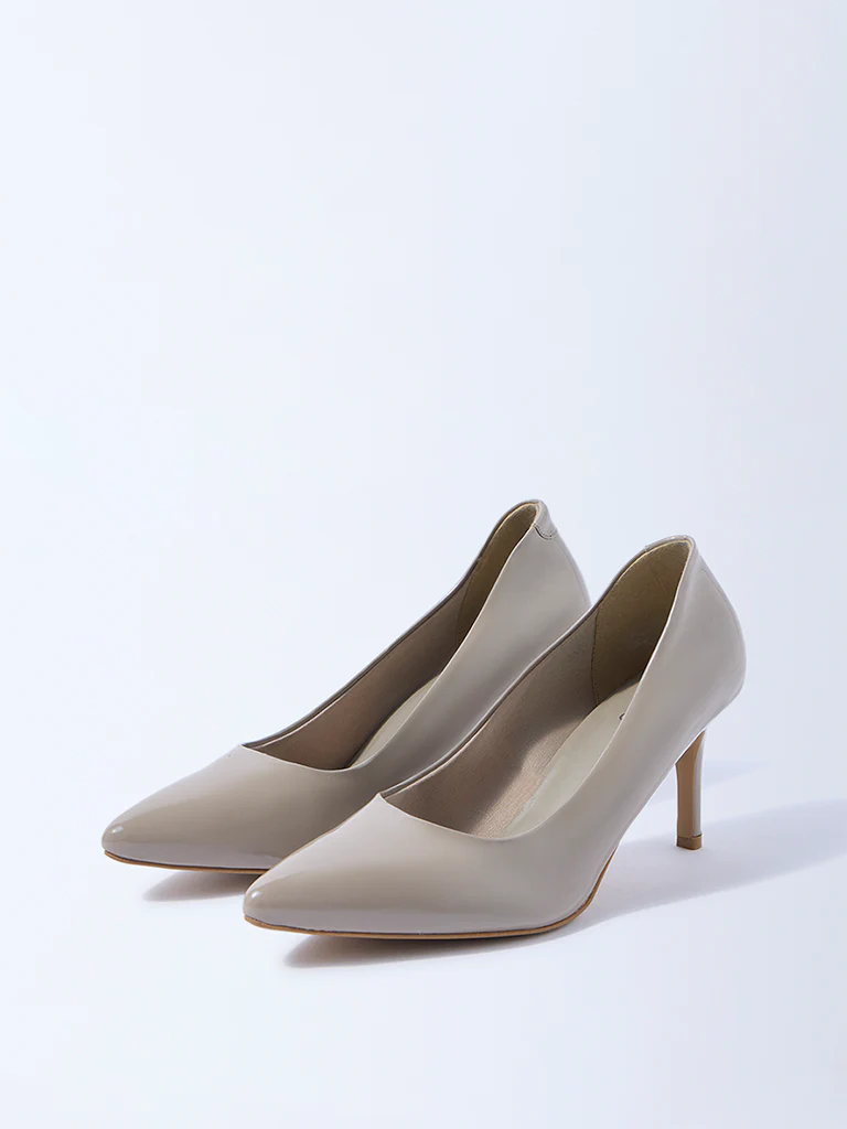 LUNA BLU Taupe Stiletto Pump Shoes - Image 2