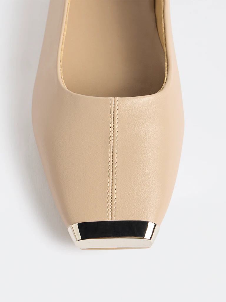 LUNA BLU Taupe Top Square Toe Loafers - Image 4