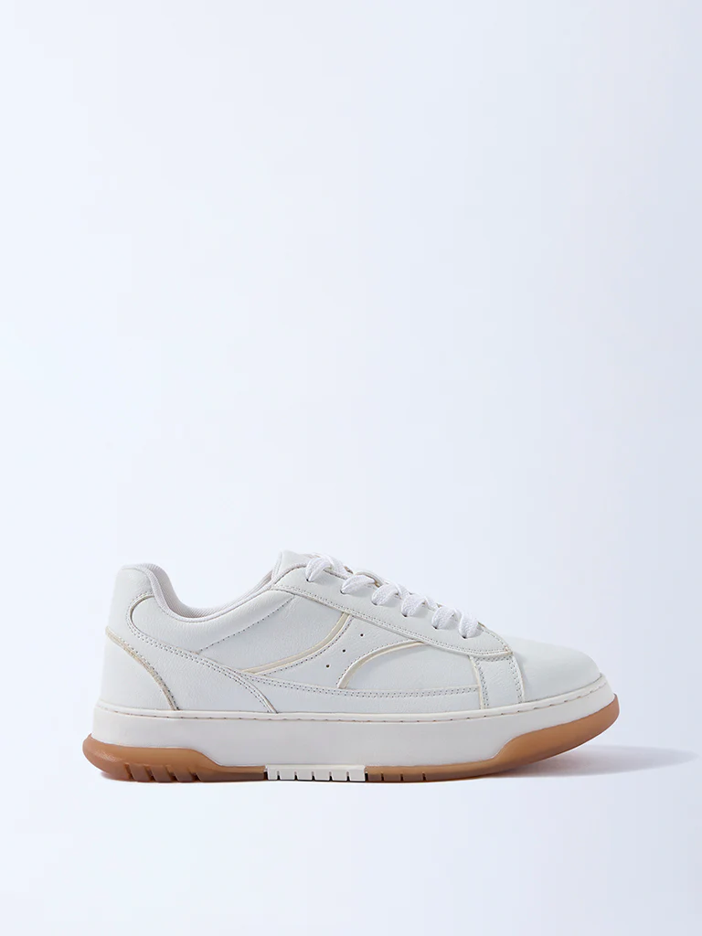 LUNA BLU White Lace-Up Sneakers