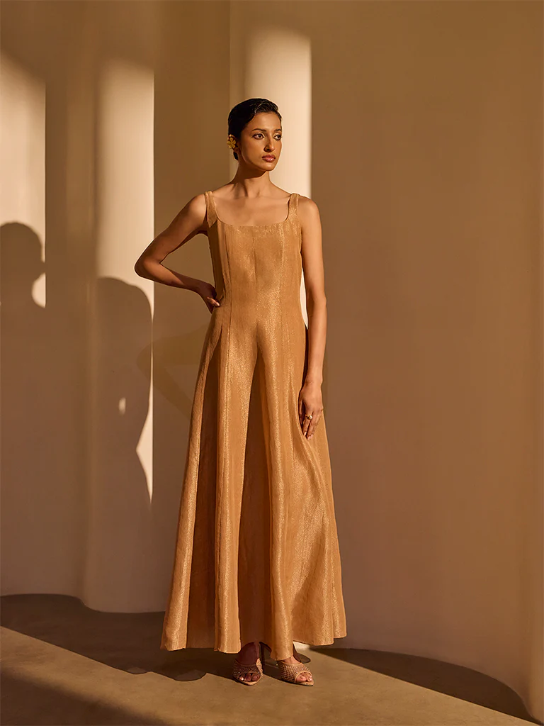 Maxi Dress with Jacket Set - Mustard - Image 2