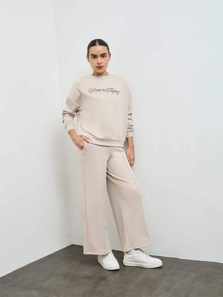 Nuoflexx Beige High-Rise Pants