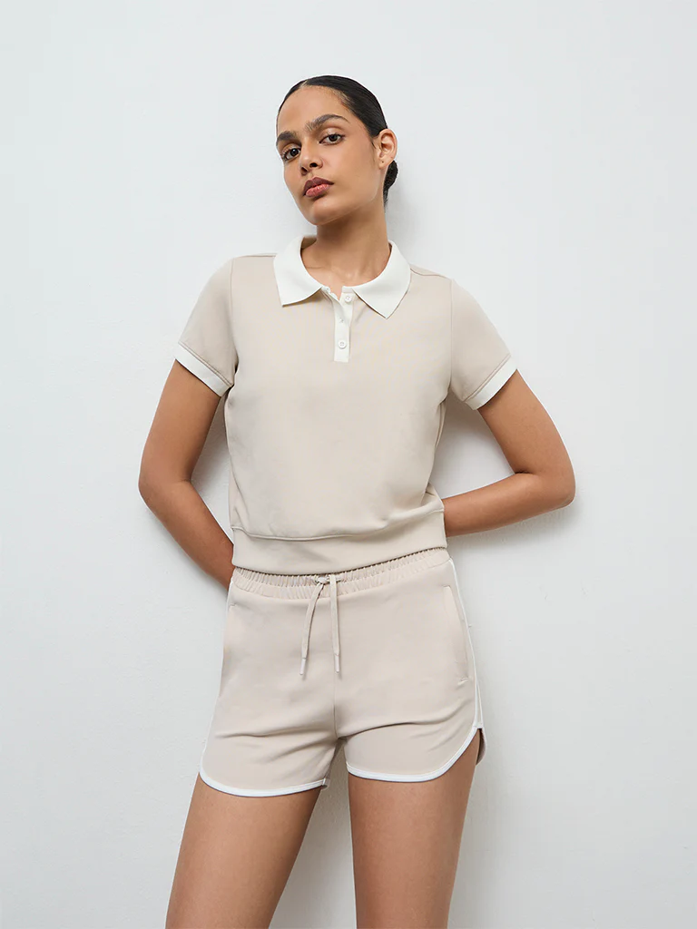 Nuoflexx Beige Polo T-Shirt