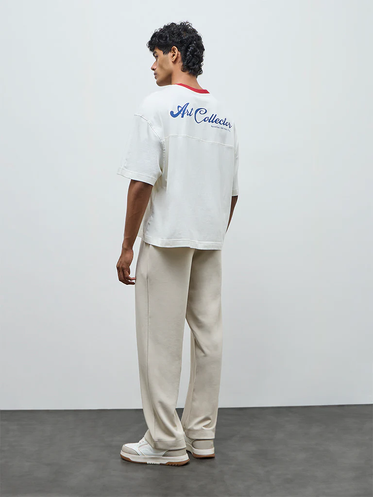 Nuoflexx Beige Relaxed-Fit Mid-Rise Pants - Image 5