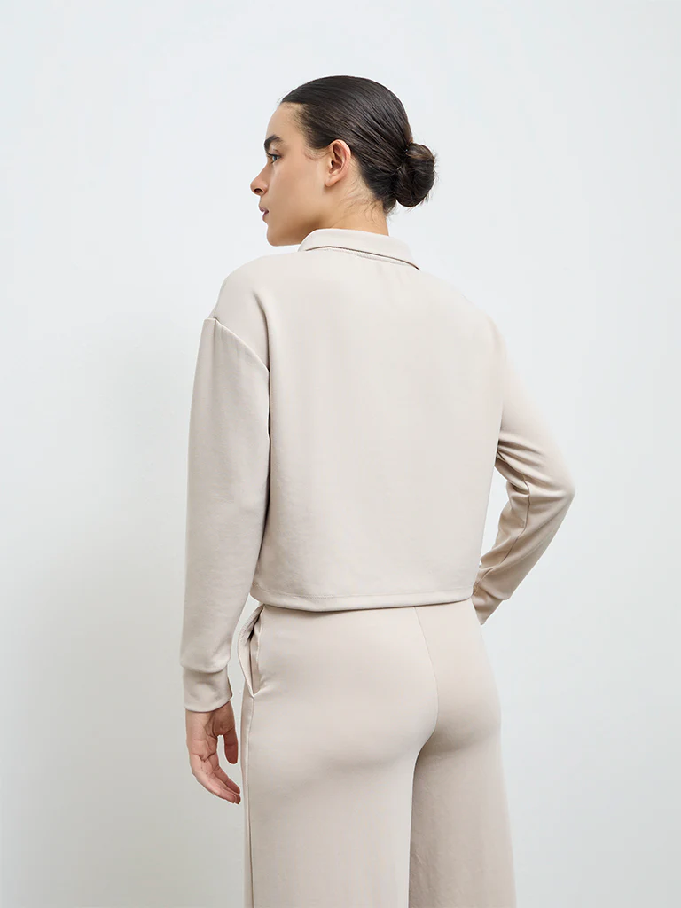 Nuoflexx Beige Solid T-Shirt - Image 4