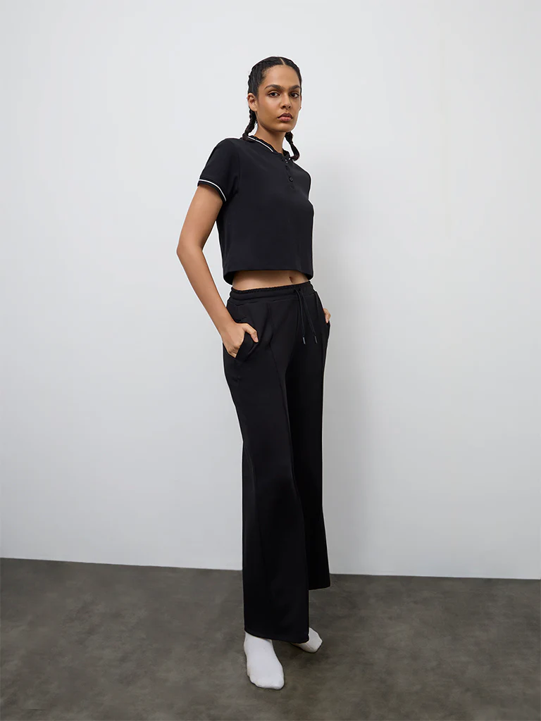 Nuoflexx Black Cotton-Blend T-Shirt - Image 2