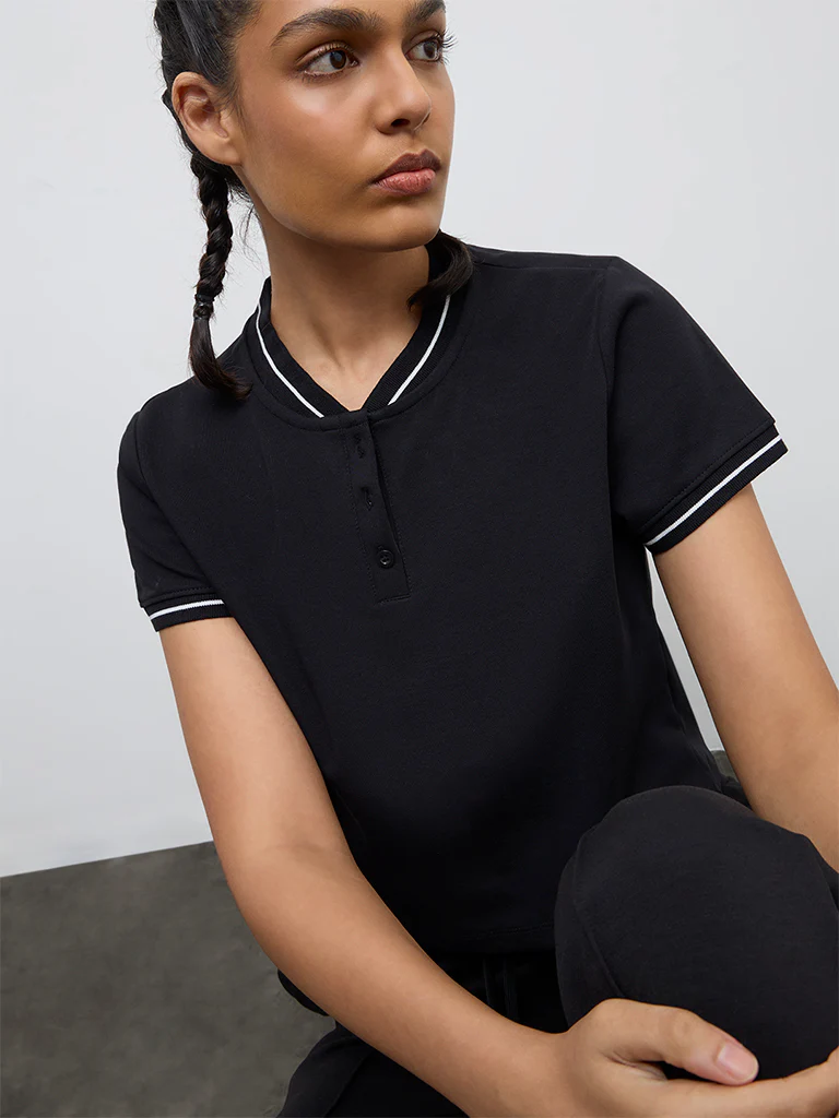 Nuoflexx Black Cotton-Blend T-Shirt - Image 3