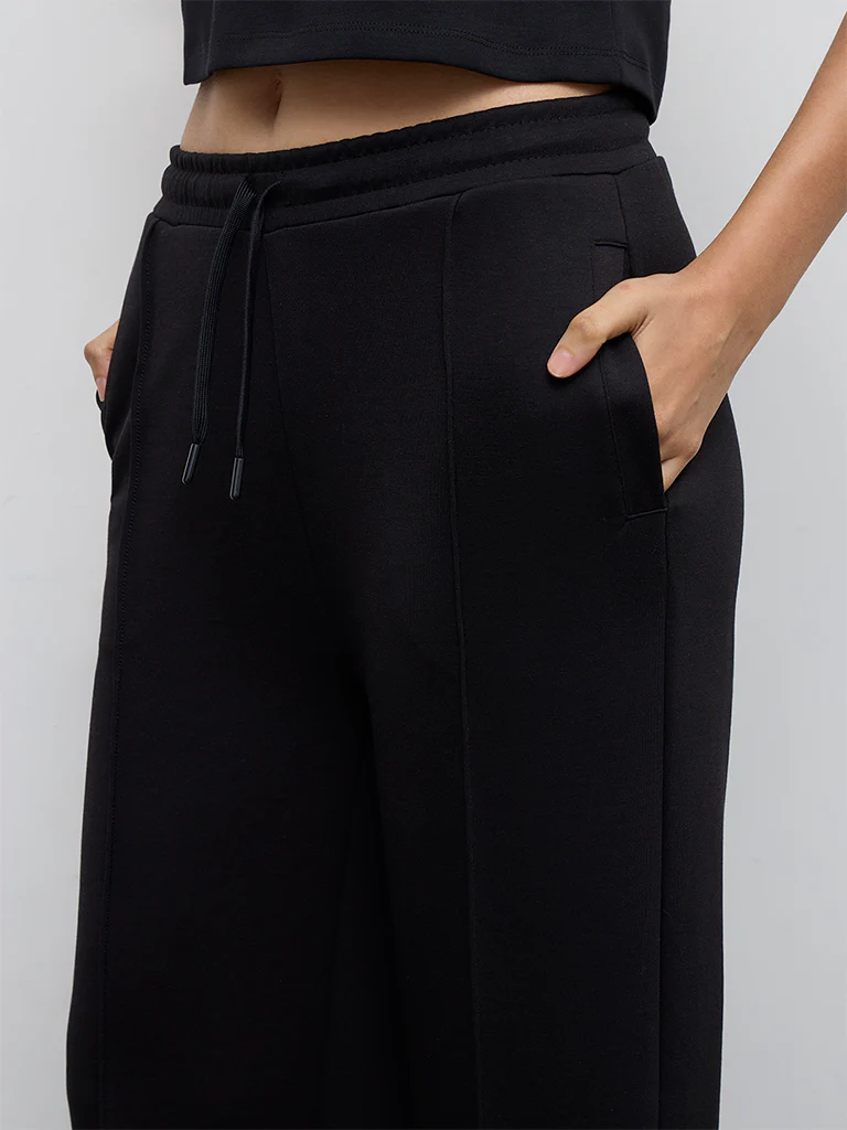 Nuoflexx Black High-Rise Track Pants - Image 3