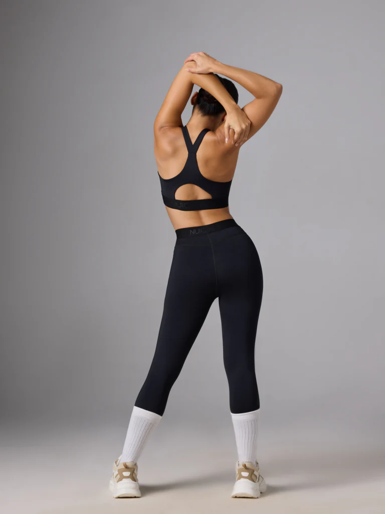 Nuoflexx Black Racer-Back Sports Bra - Image 2
