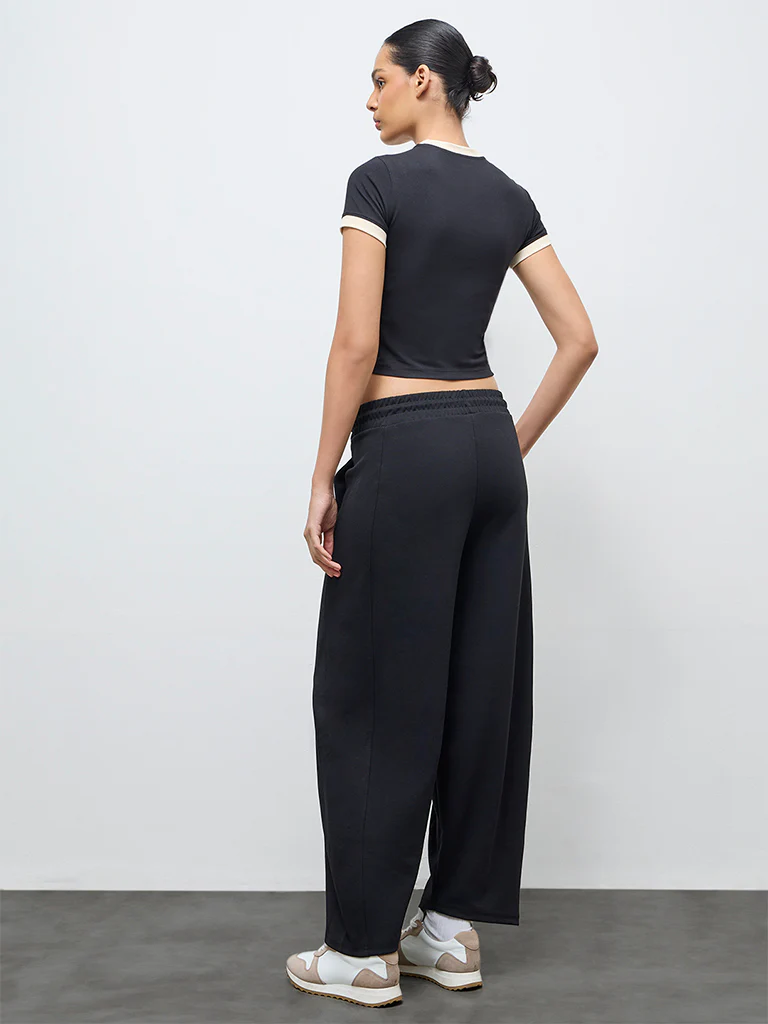 Nuoflexx Black Solid High-Rise Pants - Image 4