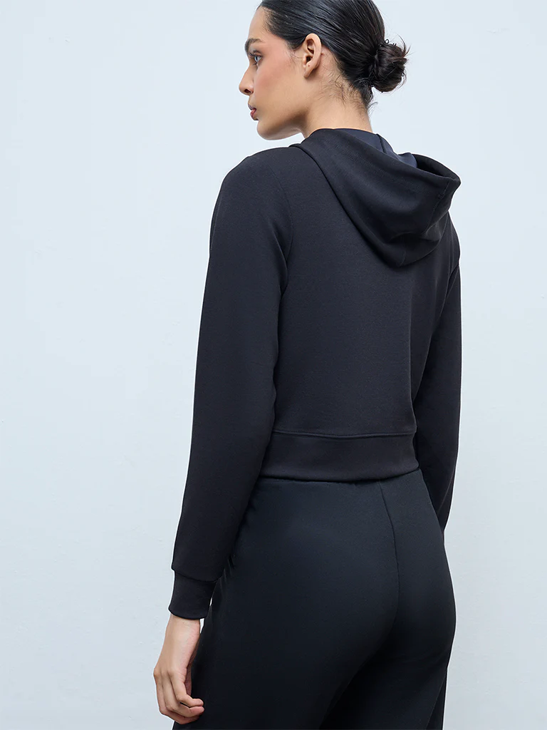 Nuoflexx Black Solid Hooded Jacket - Image 4
