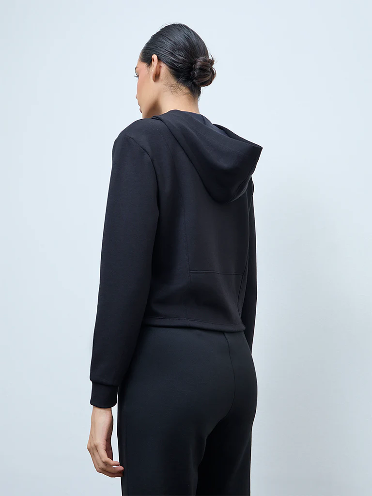 Nuoflexx Black Solid Hooded Jacket - Image 4
