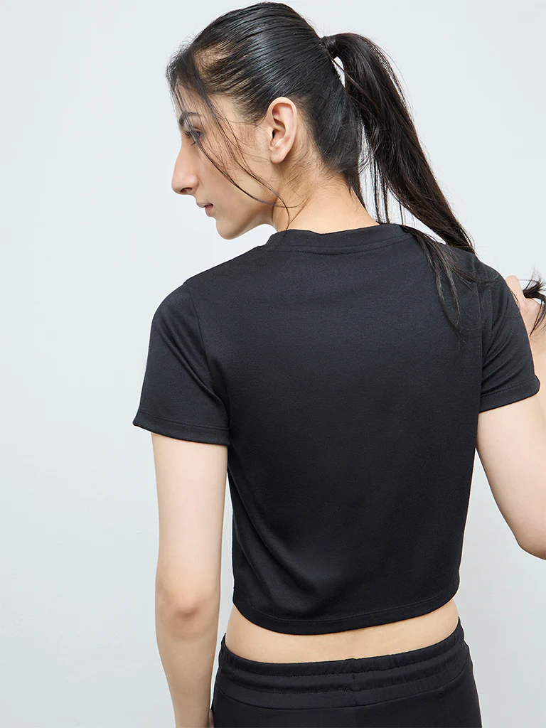 Nuoflexx Black Solid T-Shirt - Image 4