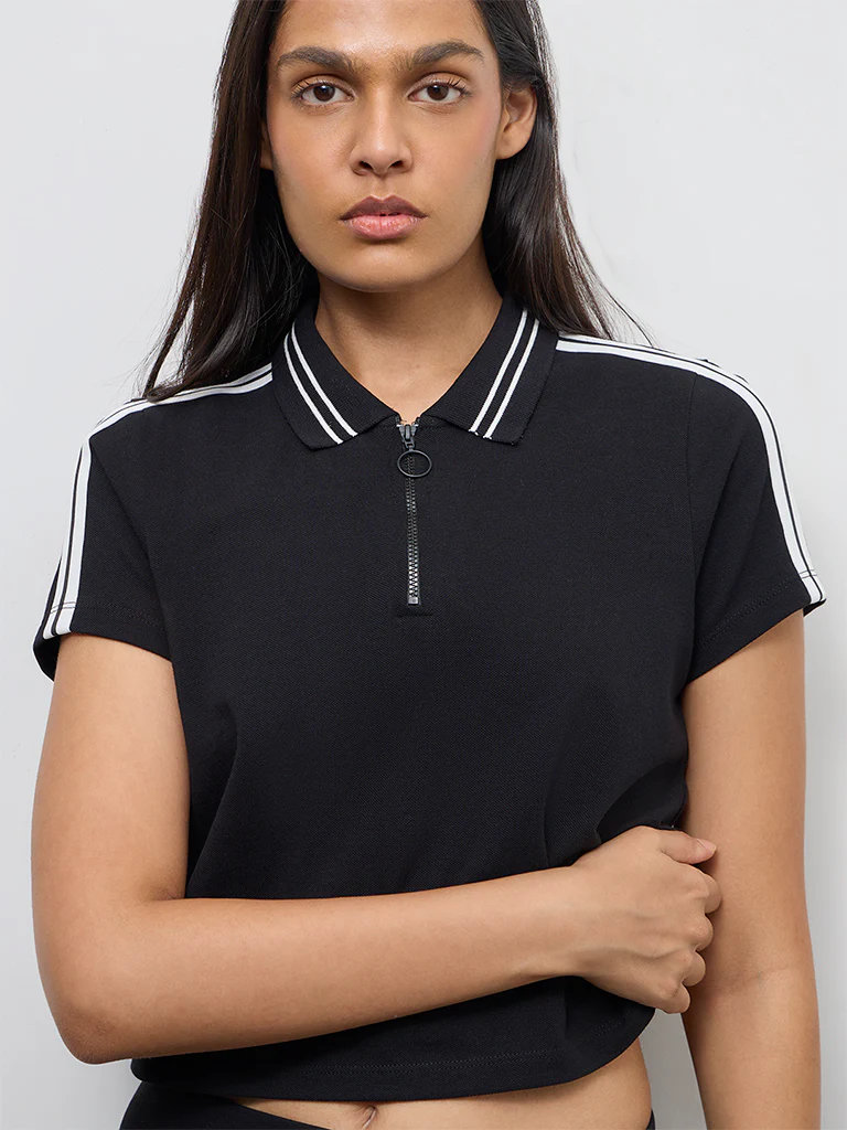 Nuoflexx Black Striped Cotton T-Shirt - Image 3