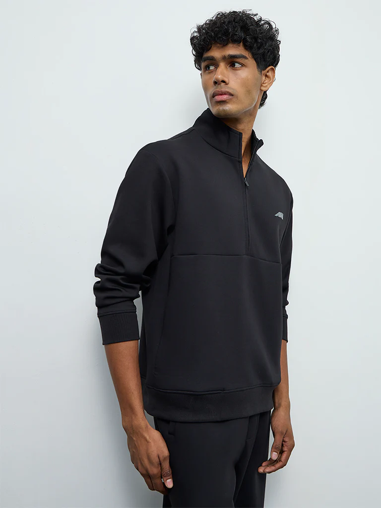 Nuoflexx Black Text Detailed Relaxed-Fit Sweatshirt - Image 3
