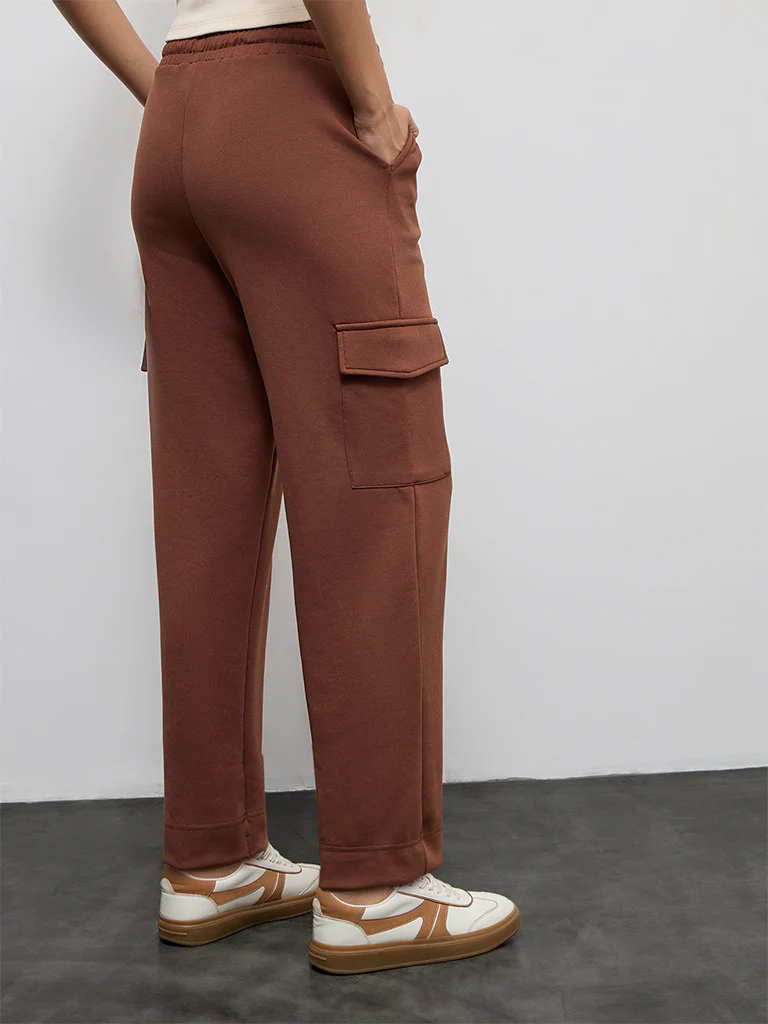 Nuoflexx Brown High-Rise Pants - Image 4
