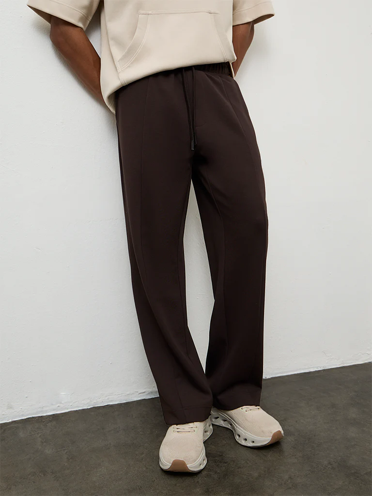 Nuoflexx Brown Relaxed Fit Mid-Rise Pants - Image 3