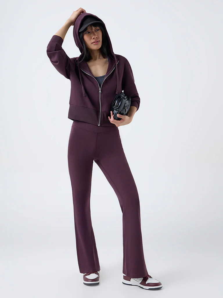 Nuoflexx Burgundy Solid Jacket - Image 3
