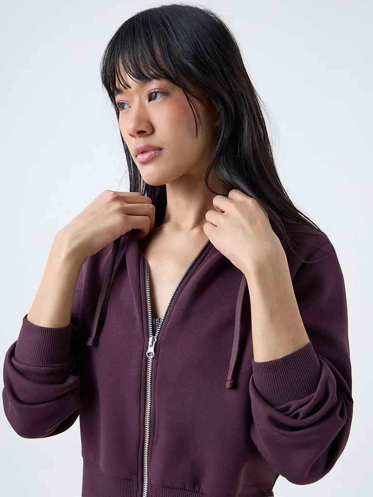 Nuoflexx Burgundy Solid Jacket - Image 4