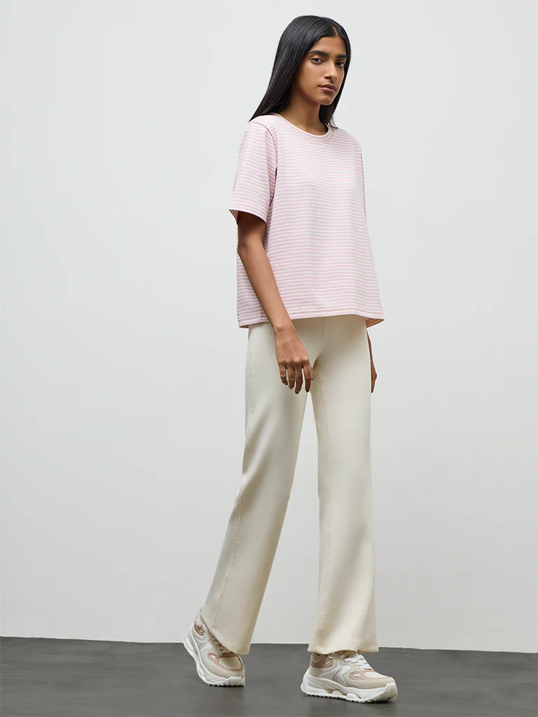 Nuoflexx Cream High-Rise Pants