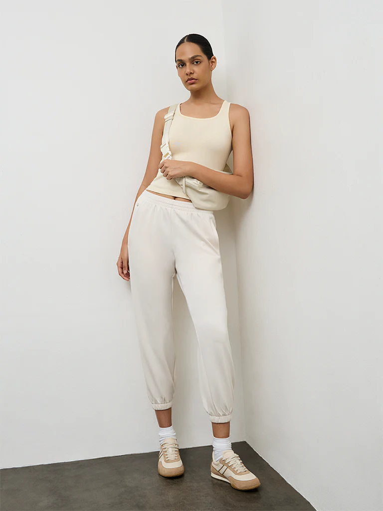 Nuoflexx Cream Ribbed Tank Top